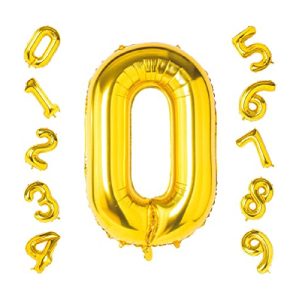 Globo dorado número 0