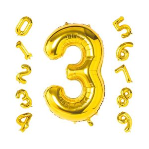 Globo dorado número 3