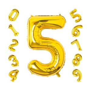 Globo dorado número 5