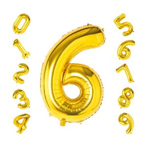 Globo dorado número 6