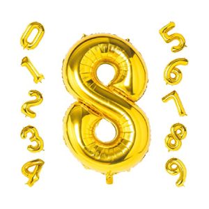 Globo dorado número 8