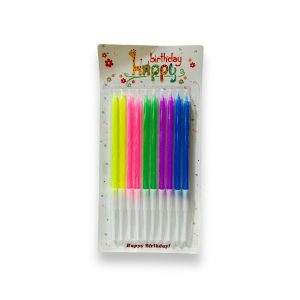 Velas finas de colores x 10