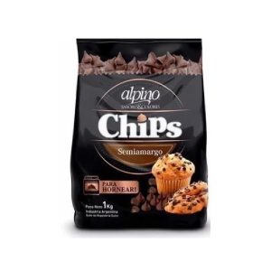 Chips de chocolate semiamargo - Alpino