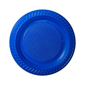 Plato desechable azul 10 unidades