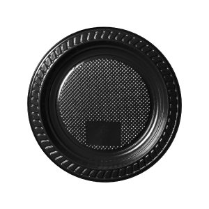 Plato desechable negro 10 unidades